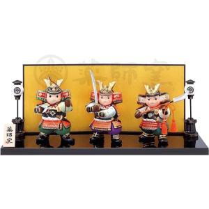 中外陶園 錦彩三武者揃 (Y5745)