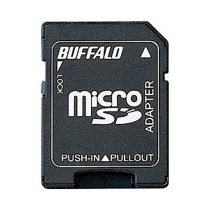 BUFFALO バッファロー microSDカード- SDカード変換アダプター(BSCRMSDA)
