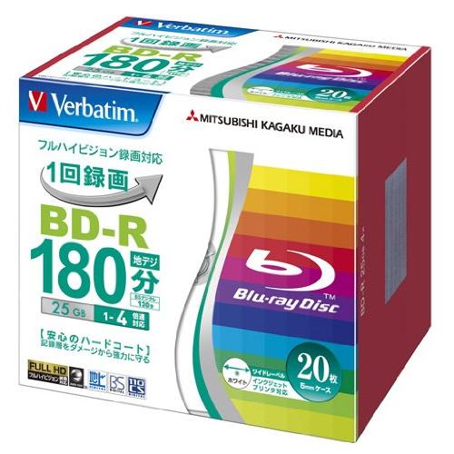 VERBATIM 三菱ケミカルメディア 1回録画用 BD-R VBR130YP20V1 (片面1層/...