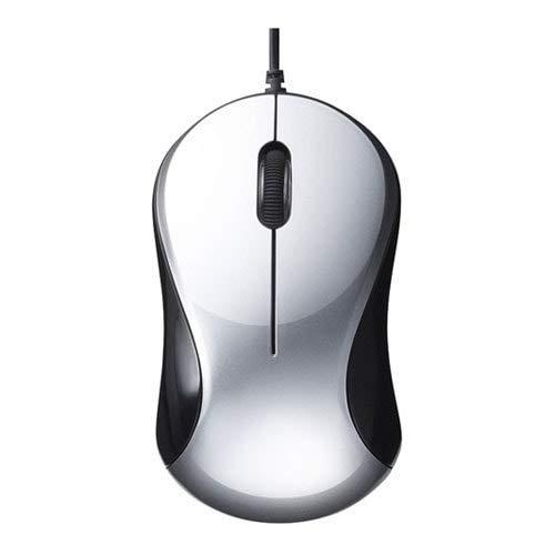 BUFFALO バッファロー 有線 BlueLED 静音 3ボタンマウス シルバー(BSMBU100...