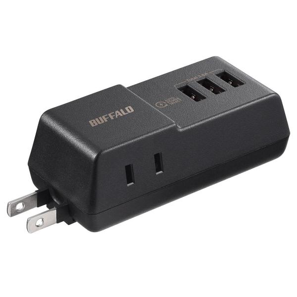 BUFFALO バッファロー BMPA36TP3BK コンセント付きAC充電器 USB×3 3.6A...