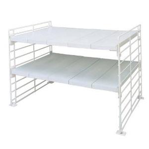 IRISOHYAMA アイリスオーヤマ シンク下伸縮棚 2段 ホワイト USD-2V