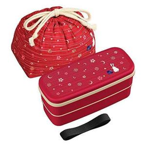 OSK 月花 弁当箱 2段巾着袋付 ランチボックス 日本製 (107856) 入数:300