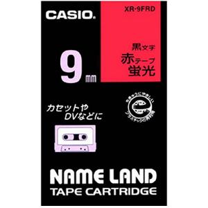 CASIO カシオ カシオ ネームランド 蛍光色テープ 9mm XR-9FRD｜ecjoyecj23