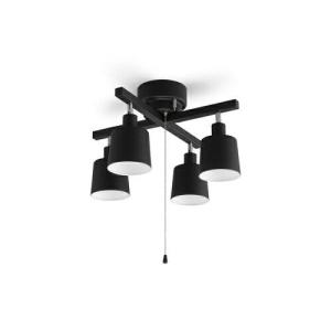 アイリスオーヤマ シーリングライト 4灯 スポットライト クロスタイプ 3段階調光 レトロ調 LED対応 簡単取付 インテリア照...