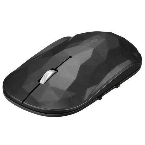 BUFFALO バッファロー 薄型 5ボタン 無線 BlueLEDマウス ジオメトリー ブラック(B...