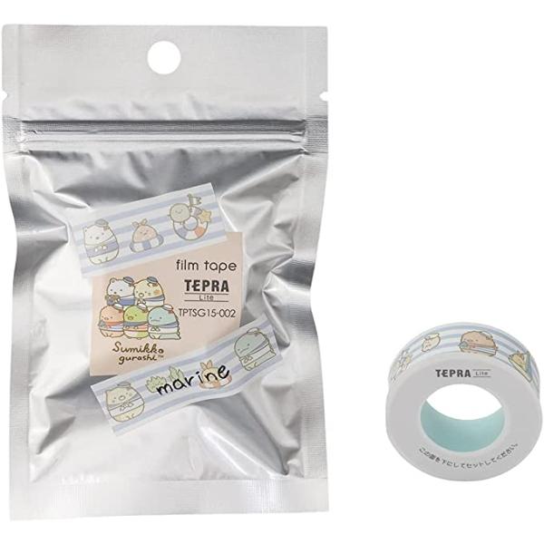 KING JIM TPTSG15-002 Liteフイルムテープマリン