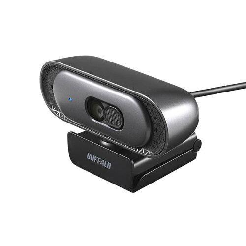 BUFFALO バッファロー 390万画素WEBカメラ AF ステレオマイク内蔵 三脚穴付 BK(B...