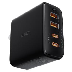 AUKEY PA-B7T-BK USB充電器 Omnia2 Mix 100W PD対応 USB-A 2ポート/USB-C 2ポート ブラック PAB7TBK(PA-B7T-BK)｜ecjoyecj23