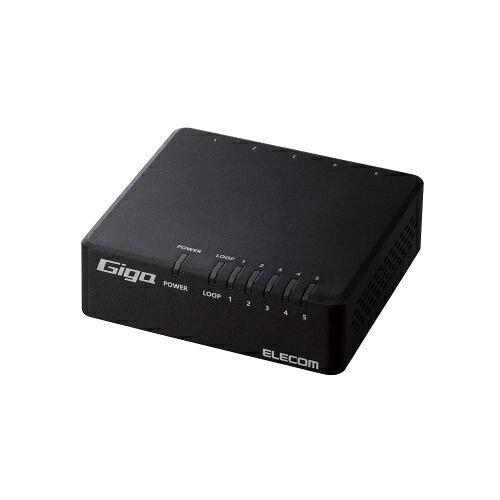 ELECOM エレコム Giga対応スイッチングHub/5ポート/電源外付/ブラック(EHC-G05...
