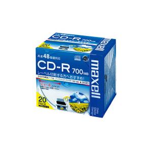 マクセル データ用 CD-R 700MB プリンタブルワイド 20枚パック CDR700S.WP.S...