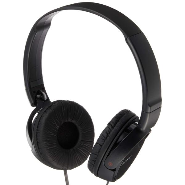 SONY ヘッドホン MDR-ZX110 : 密閉型 折りたたみ式 ブラック MDR-ZX110 B...