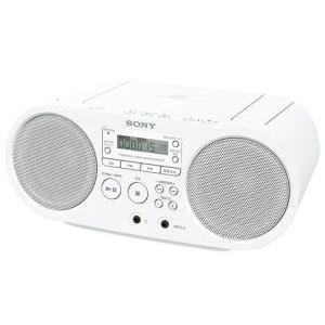 SONY CDラジオ ZS-S40 : ホワイト ZS-S40 W ソニー FM/AM/ワイドFM対...