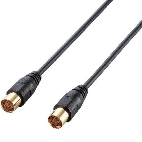 ELECOM エレコム アンテナケーブル(ストレート-ストレート) 3m ブラック(AV-ATSS3...