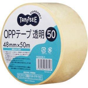 オリジナル TANOSEE OPPテープ 透明 48mm×50m 50μm 1巻 (TSOCM-1)の商品画像
