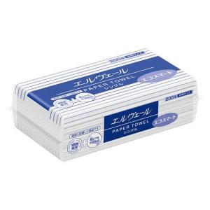 大王製紙 エルヴェール　ペーパータオルエコスマートシングル中判サイズ１パック単位 KTO7502