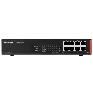 新品未開封 バッファロー BS-GU2108P PoE給電 ギガ対応 BUFFALO（バッファロー） BS-GU2108P 8ポート ブラック PoE給電Giga