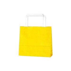 シモジマ(shimojima) ヘイコー 手提 紙袋 平手紐 H25CB 18-2 白筋 キイロ 18x6x16.5cm 50枚