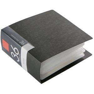 BUFFALO バッファロー CD＆DVDファイルケース ブックタイプ 36枚収納 ブラック(BSC...