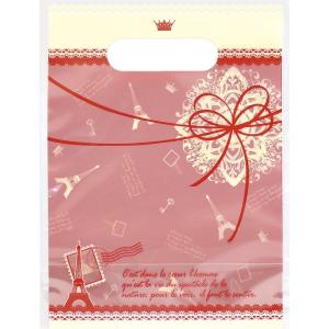 ササガワ(Sasagawa) タカ印 ギフトバッグ 35-4055 OPP袋 デコラパック パリ 小 20枚 レッド