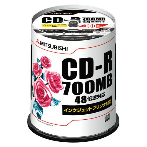 三菱化学メディア データ用CD-R X48 700MB 100枚スピンドルケース (SR80PP10...