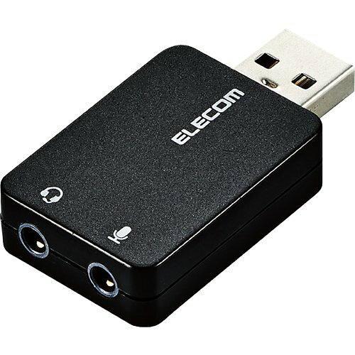 ELECOM エレコム USB-AADC01BK USBオーディオ変換アダプタ/ブラック(USB-A...