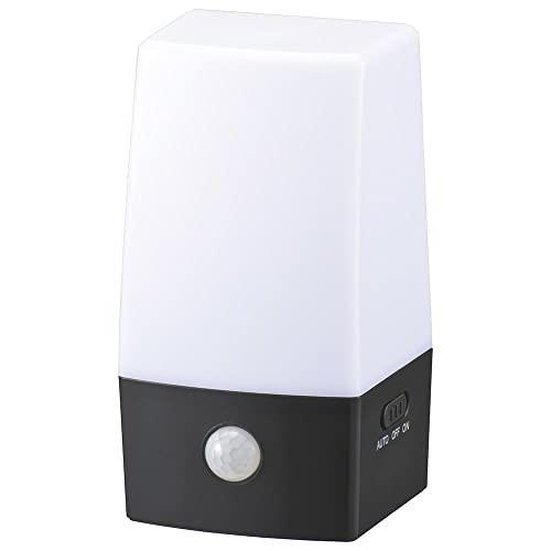 OHM オーム電機 LEDポーチライト(210Lm/明暗+人感センサー/昼白色/防水仕様IPX4/単...