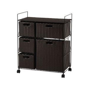 HAGIHARA 萩原 ランドリー(ダークブラウン) RAN-2458DBR 北海道、沖縄、離島配送不可