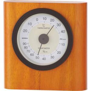 エンペックス気象計 イートン温湿度計 置き用 日本製 ブラウン TM-642 温度湿度計