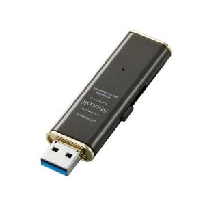 ELECOM エレコム USBメモリー/USB3.0対応/スライド式/32GB/ビターブラウン(MF-XWU332GBW)｜ecjoyecj24