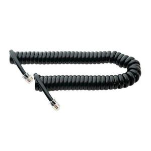 ナカバヤシ ミヨシ DC-J403/BK 4極4芯 受話器用カールコード クロス結線タイプ ブラック(DC-J403)