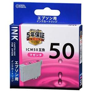 OHM オーム電機 エプソン ICM50互換(マゼンタ×1) INK-E50B-M　01-4098