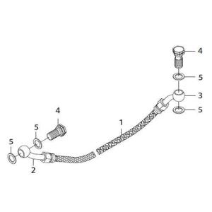 SP武川 リアブレーキホースキット(420mm)(バンジョー25°/45°)　モンキー/ゴリラ