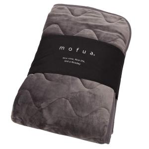 mofua(モフア) mofua うっとりなめらかパフ 敷きパッド　品番：55820368　サイズ：D　色：チャコールグレー