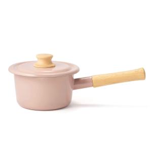 富士ホーロー Honey Ware コットン 14cmミルクパン アッシュピンク