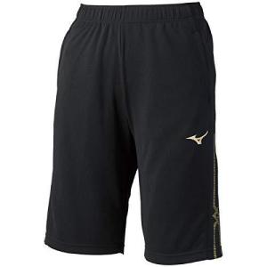 トレーニングウェア MC-LINE ウォームアップハーフパンツ スタンダード 吸汗速乾 32MD0111 ブラック×ゴールド 日本 2XL