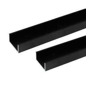 HILOGIC ハイロジック アルミチャンネル 2m 2.0x30x15mm ブラック 2本組