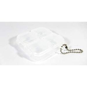 メイホウ(MEIHO) 明邦(HEIHO) パーツケーススクエア4コマケース(ヘッタ―付) クリアー