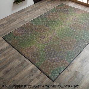 イケヒコ コーポレーション い草ラグ おしゃれ 国産 カーペット Fサボン 幾何柄 全品送料無料 カラフル ピンク 約191 250cm