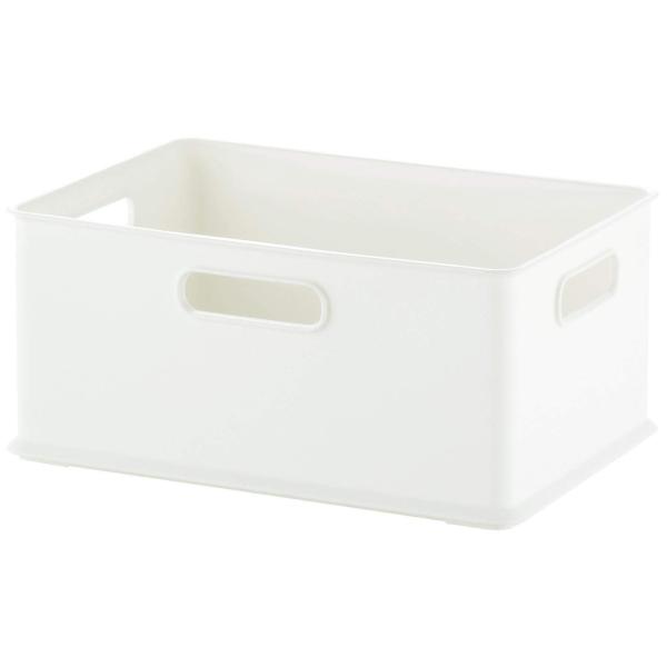 サンカ 収納ボックス シンプル 洗える 積み重ね スッキリ 取っ手付き Sサイズ ホワイト色 (幅2...