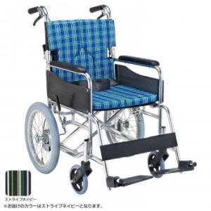 スタンダードモジュール 車いす 介助式・背折れ ストライプネイビー SMK30-4243SN (1658951)｜ecjoyecj26