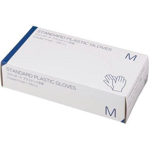 使い捨て手袋 プラスチックグローブ 粉なし(サイズ:M)100枚入り 病院採用商品 マツヨシ(松吉医...