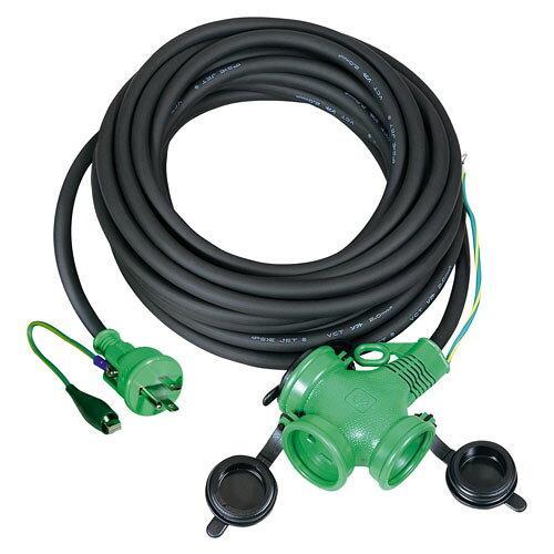 日動工業 日動 リペアポッキン延長コード 屋外型 アース付 20m 極太ソフト電線SVCT2.0 (...