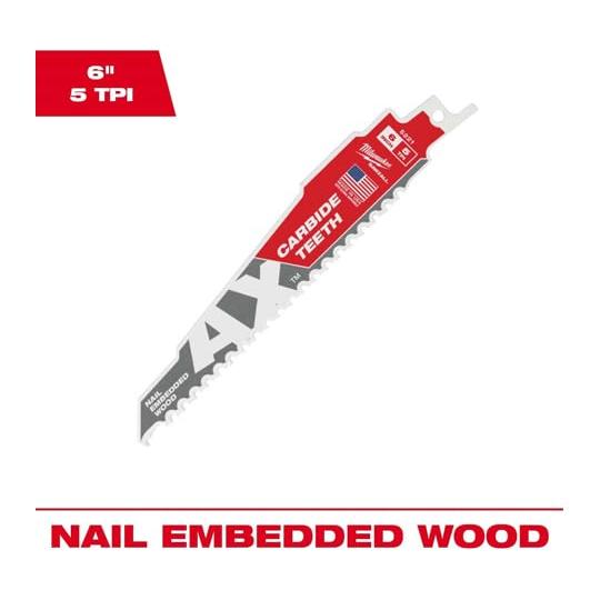 ミルウォーキーツール・ジャパン合同会社 ミルウォーキー AX木工用カーバイドレシプロソーブレード 5...