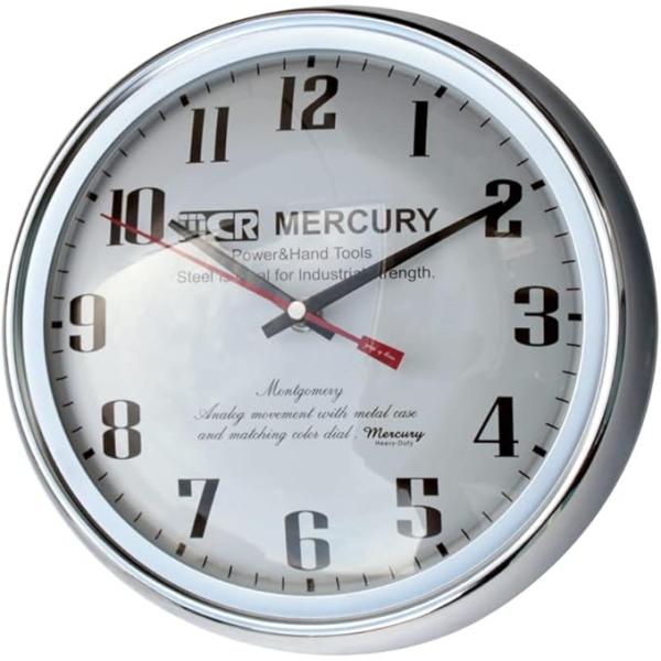 キーストーン(Key Stone) マーキュリー ウォールクロック MONTGOMERY ホワイト ...