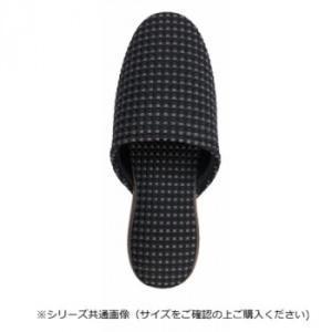 アセット スリッパ ドビー吊込み ブラック JS26000-BK (2259552)
