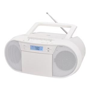 オーム電機AudioComm CDラジオカセットレコーダー シルバー RCD-590Z-S