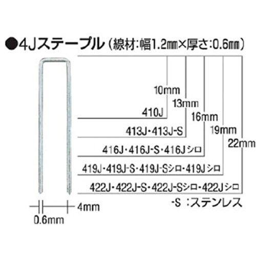 マックス MAX タッカ用ステンレスステープル 肩幅4mm 長さ16mm 5000本入り 416JS