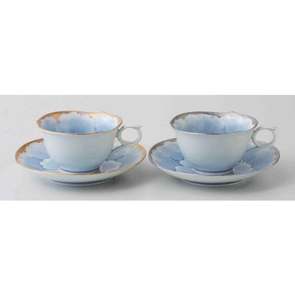 西海陶器(Saikaitoki) プラチナ牡丹　ペア珈琲碗皿　Ｋ80-56042