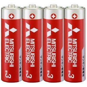 MITSUBISHI 三菱電機 マンガン乾電池(赤) 単3形 4本パック R6PD/4S